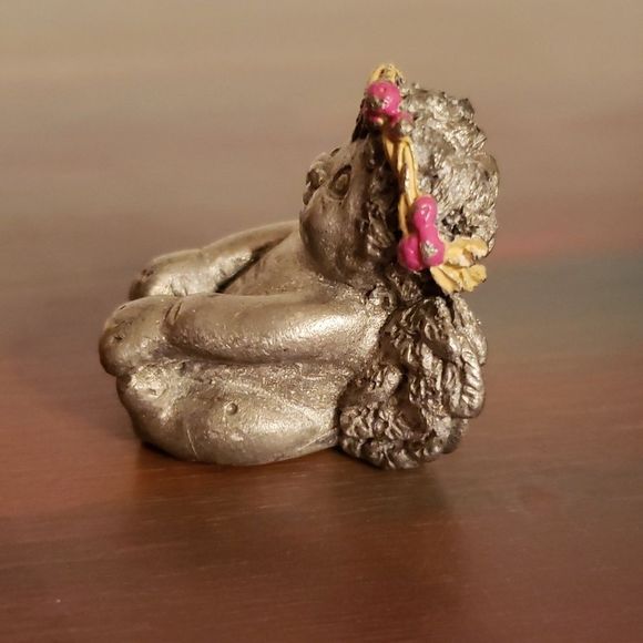 Vintage Spoontiques Sitting Cherub Small Pewter Figurine (3800) - Picture 2 of 6